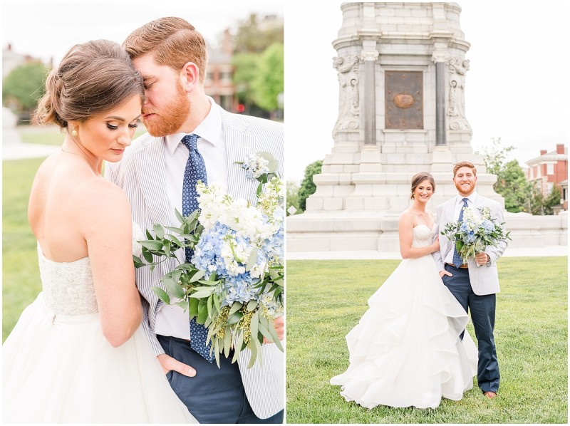 bride-and-groom-downtown-richmond-monument-avenue