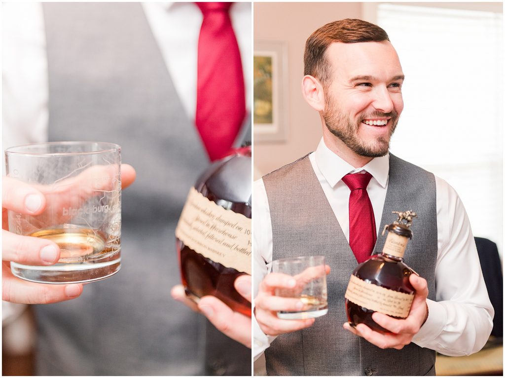 wedding virginia photographers amber grove groom whiskey