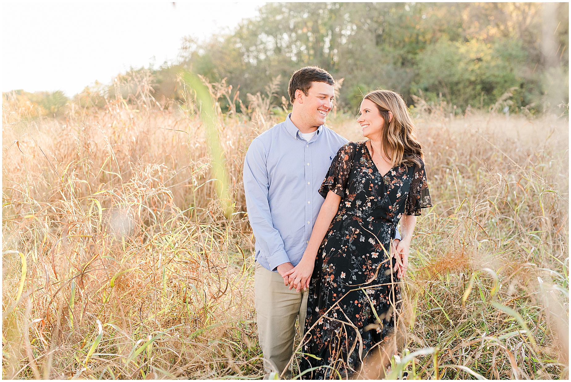 belle isle richmond engagement session tall grass