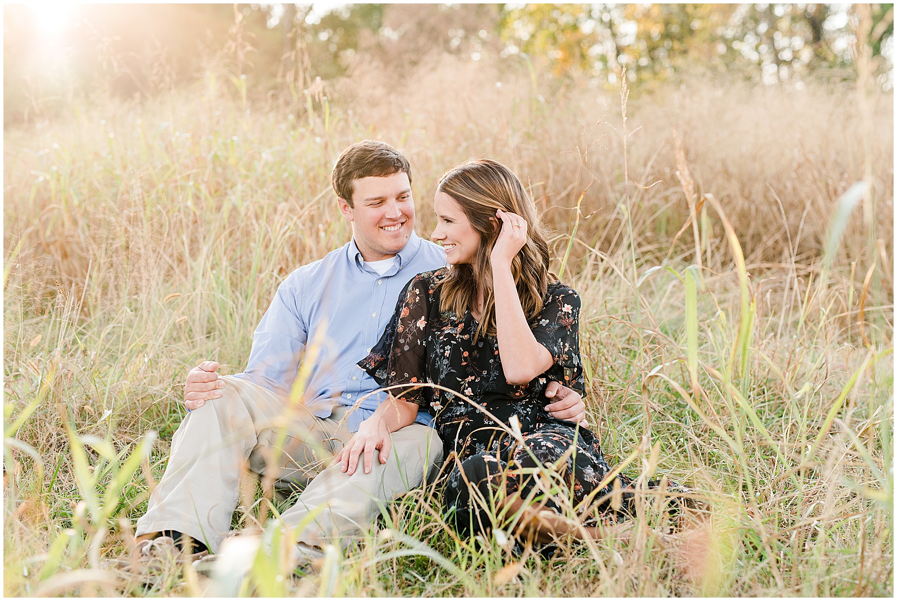 belle isle richmond engagement session tall grass