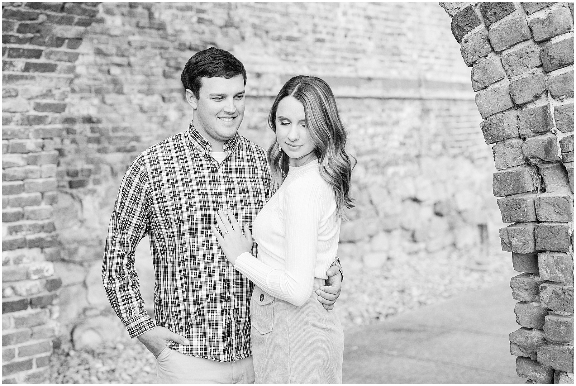 old brick Richmond engagement session 