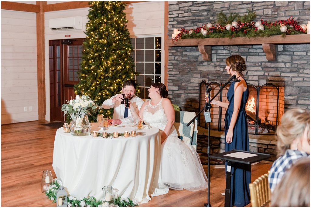 wedding virginia photographers historic rosemont manor reception toast
