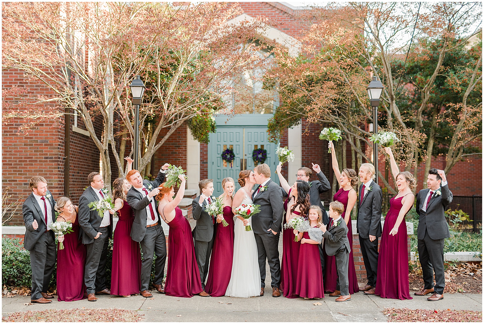 norfolk wedding photographers bridal party winter