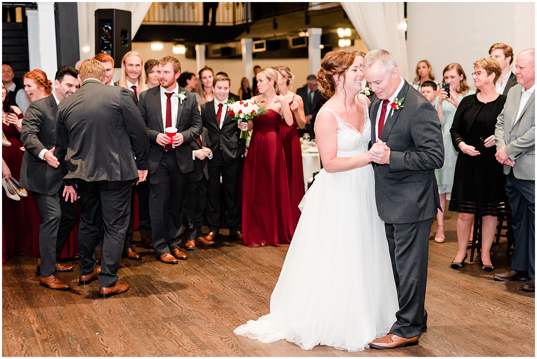 Historic Post Office Winter Wedding father daughter dance