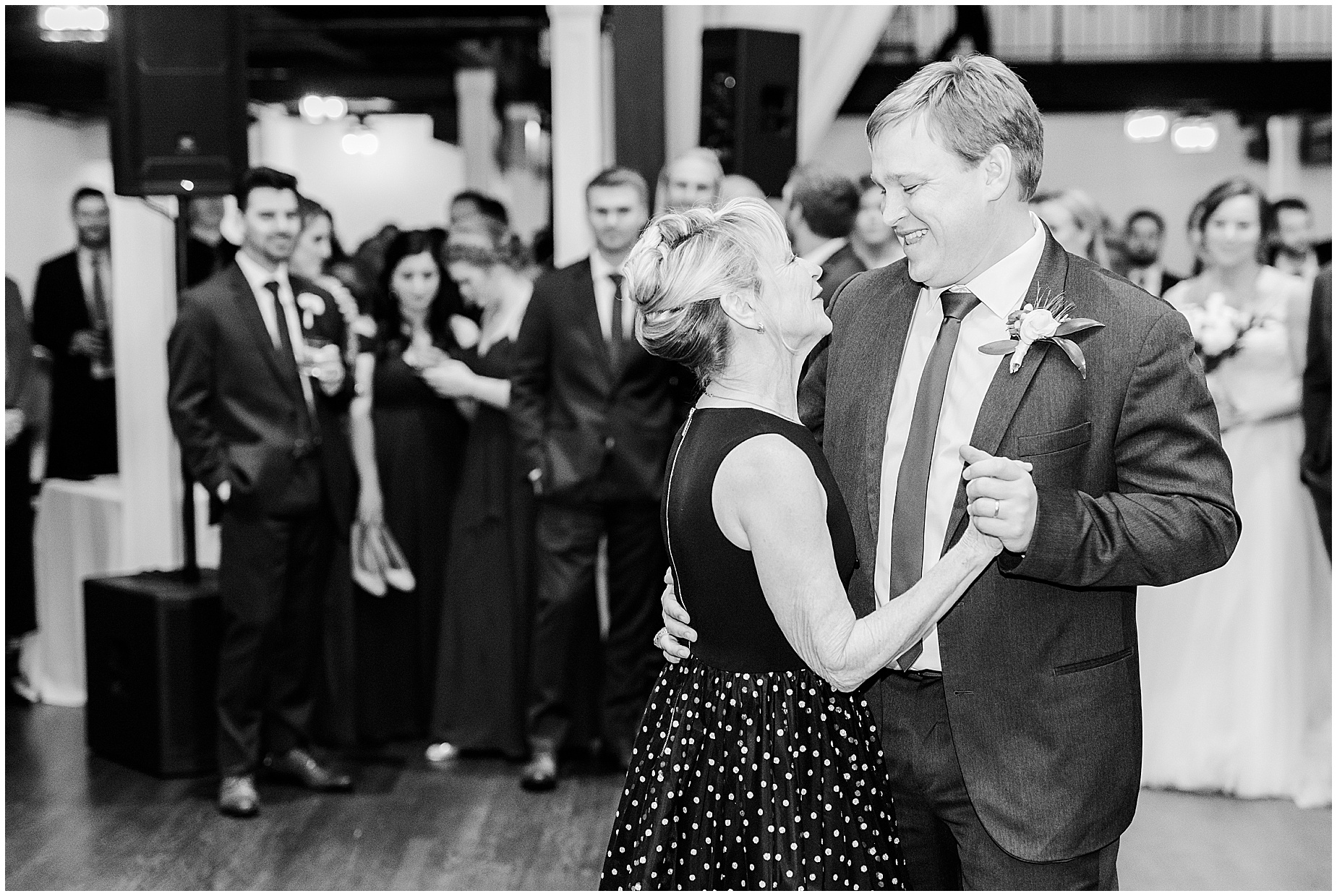 Historic Post Office Winter Wedding mother son dance