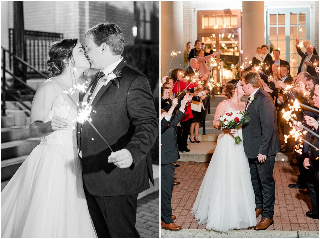 2019 wedding highlights virginia photographers historic post office bride and groom sparkler exit reception