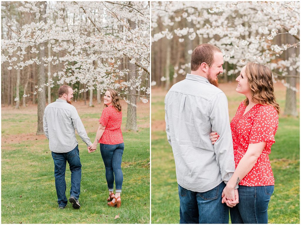 Wisteria Farms Richmond Spring Engagement Session pretty flowers