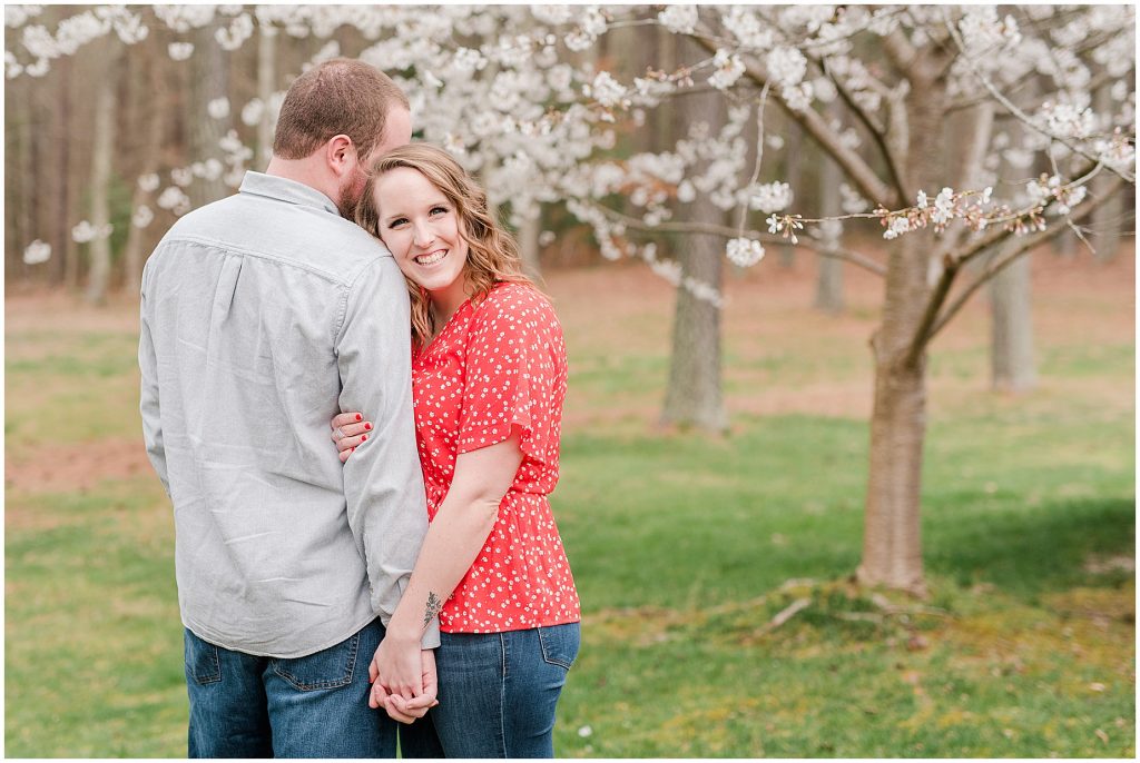 Richmond Spring Engagement Session Wisteria Farms on Ivey Cherry Blossom