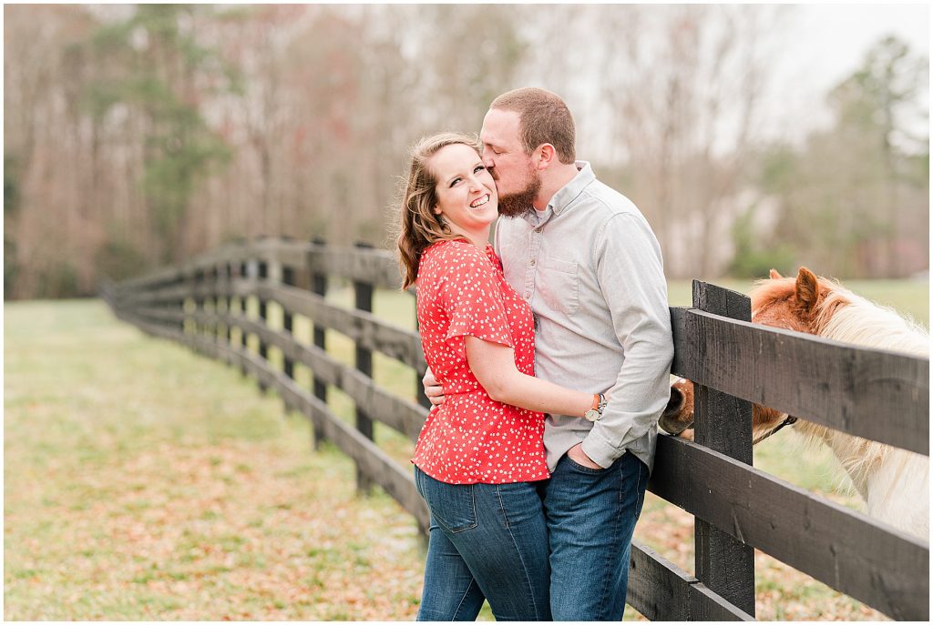 Richmond Spring Engagement Session Wisteria Farms with horses