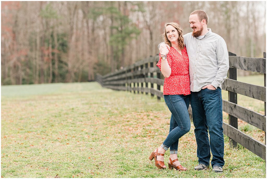 Richmond Spring Engagement Session Wisteria Farms horse field