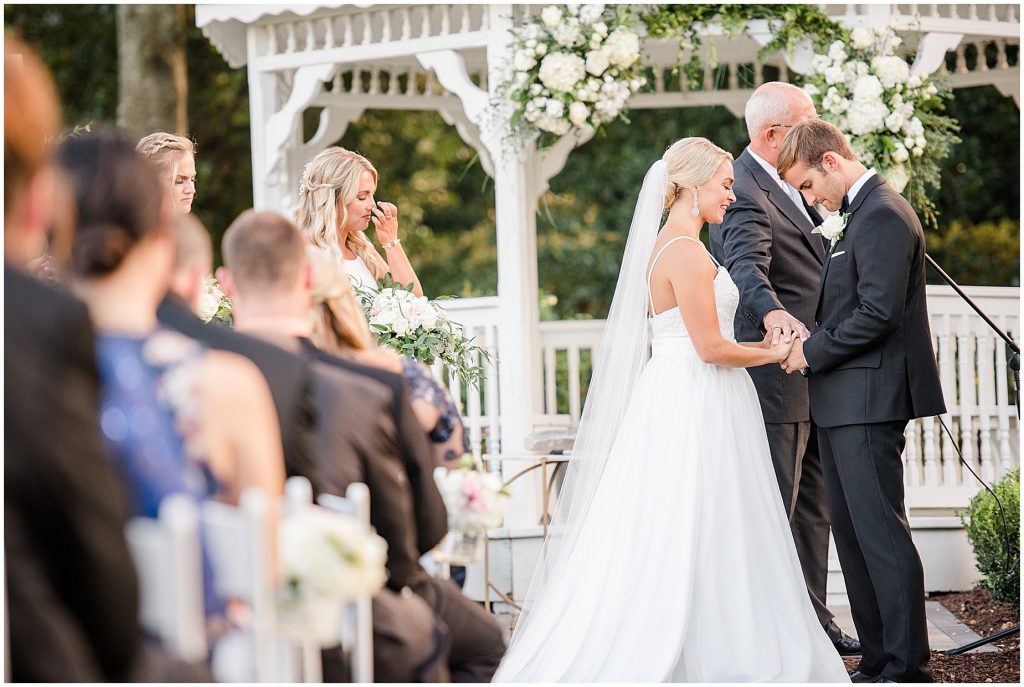 fall north ridge country club outdoor golf course ceremony in raleigh