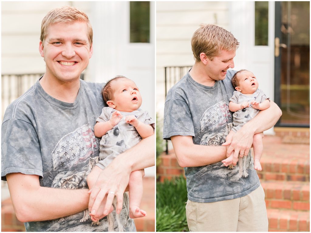 richmond photographers newborn baby mini-session front porch graphic t-shirt