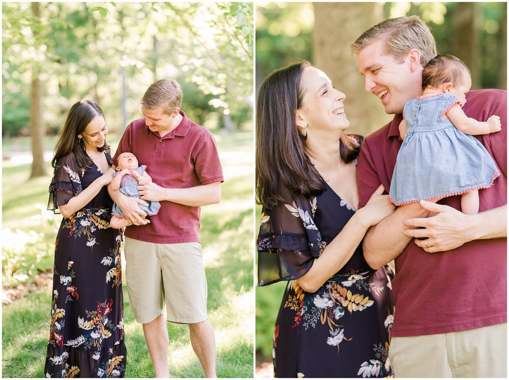 richmond photographers newborn mini-session back yard laughter couple