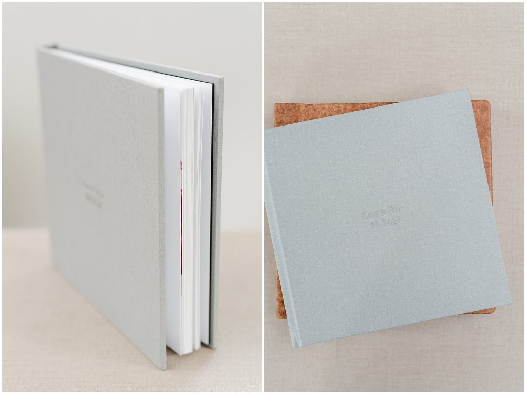 linen legacy wedding album personalized thin page virginia wedding photography