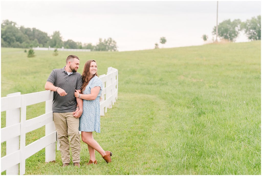 engagement session couple at barn at edgewood wedding venue