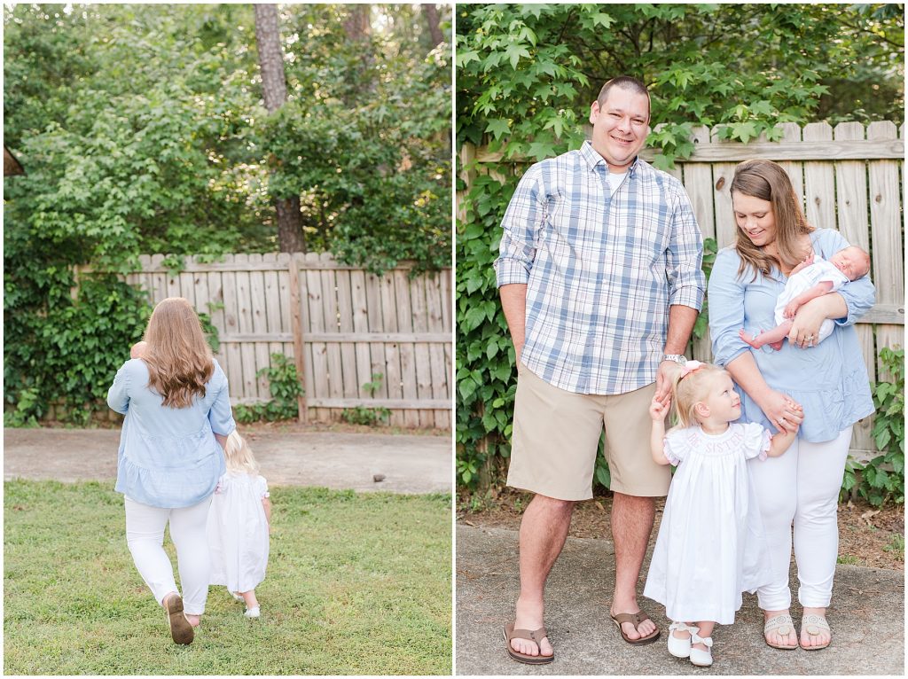 Backyard fence Newborn and Family Photography