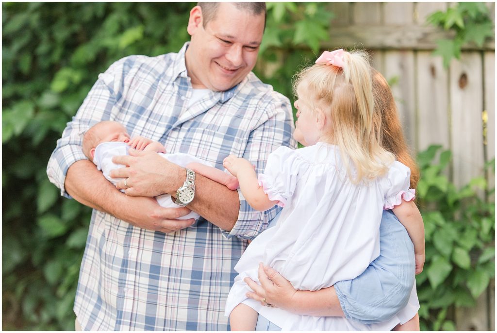 Backyard Newborn and Family Photography candid