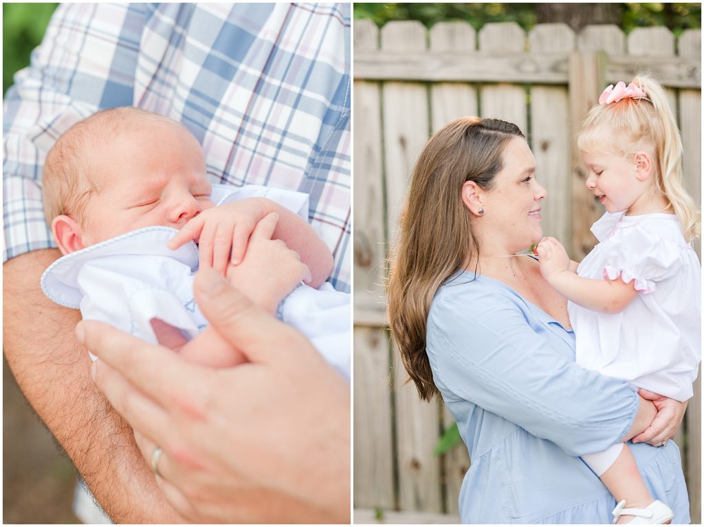 Backyard Newborn and Family Photography close up