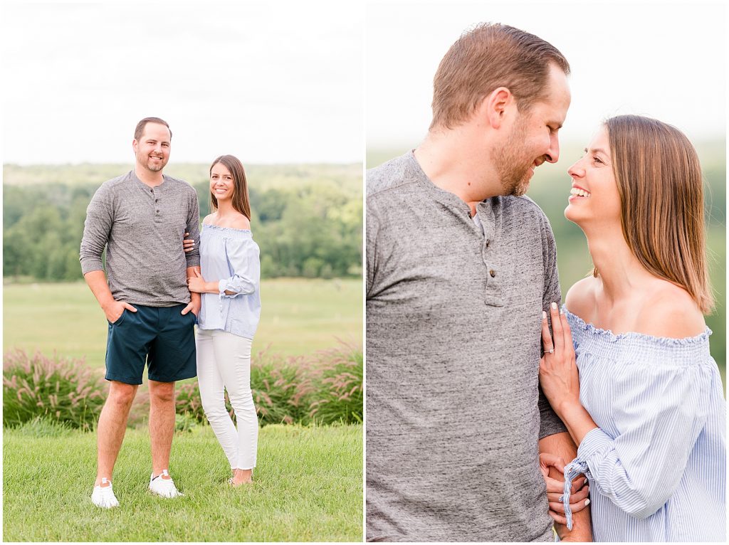 Lansdowne golf resort engagement couple on overlook