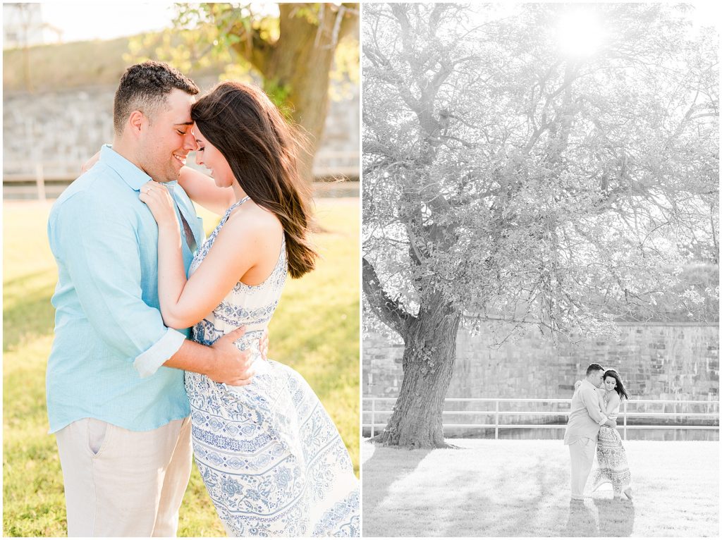 Fort Monroe Hampton Virginia Engagement golden hour