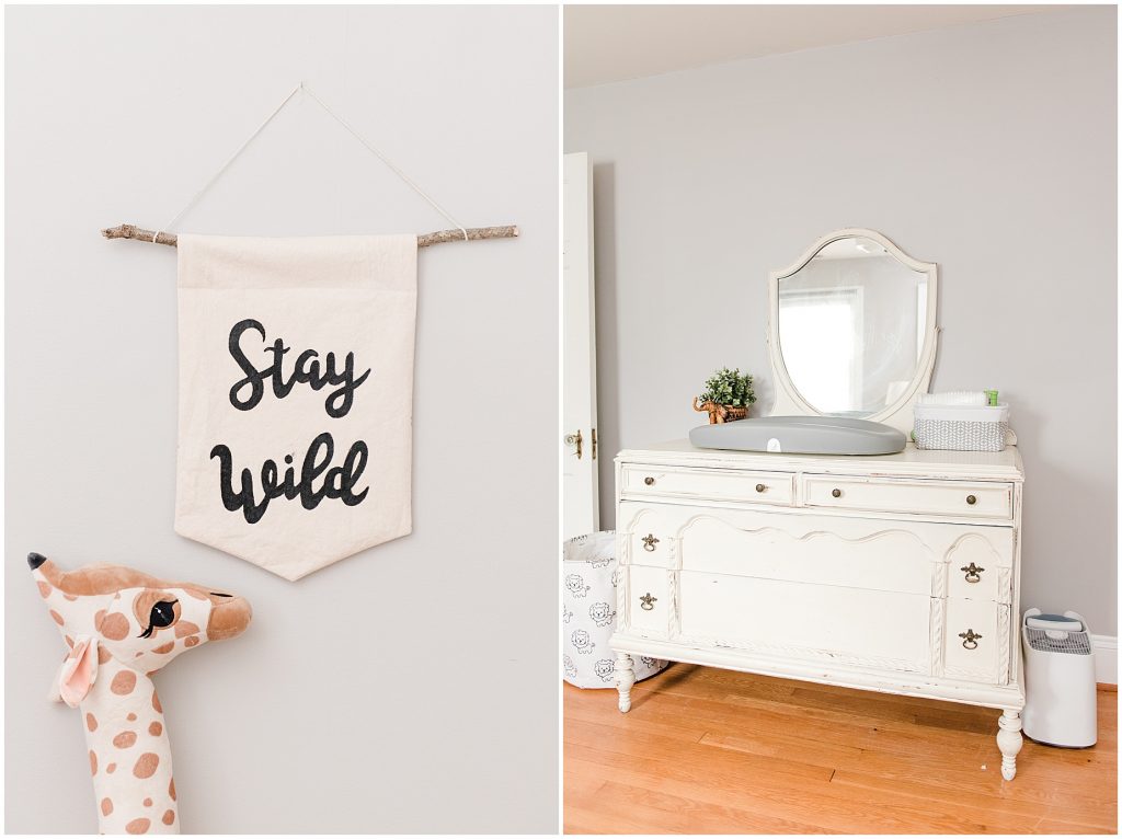 diy stay wild wall hanging in safari themed nursery