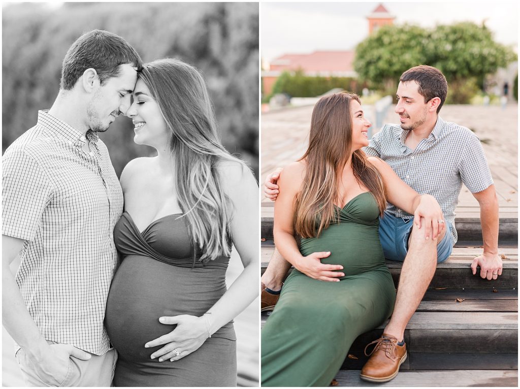 VMFA richmond maternity couple close up and in love