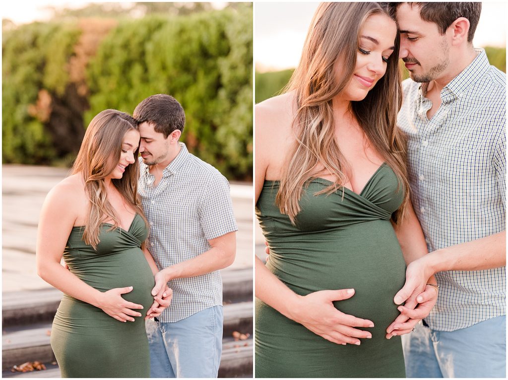 VMFA richmond maternity pregnant couple holding baby bump 