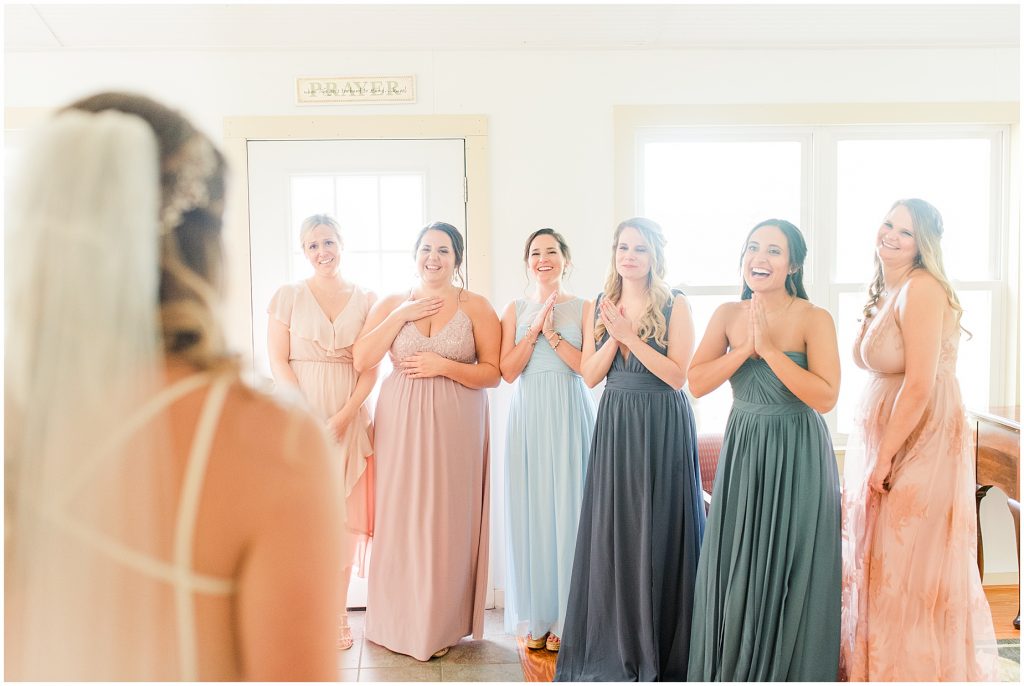 bridesmaids reaction getting ready details richmond wedding photographers