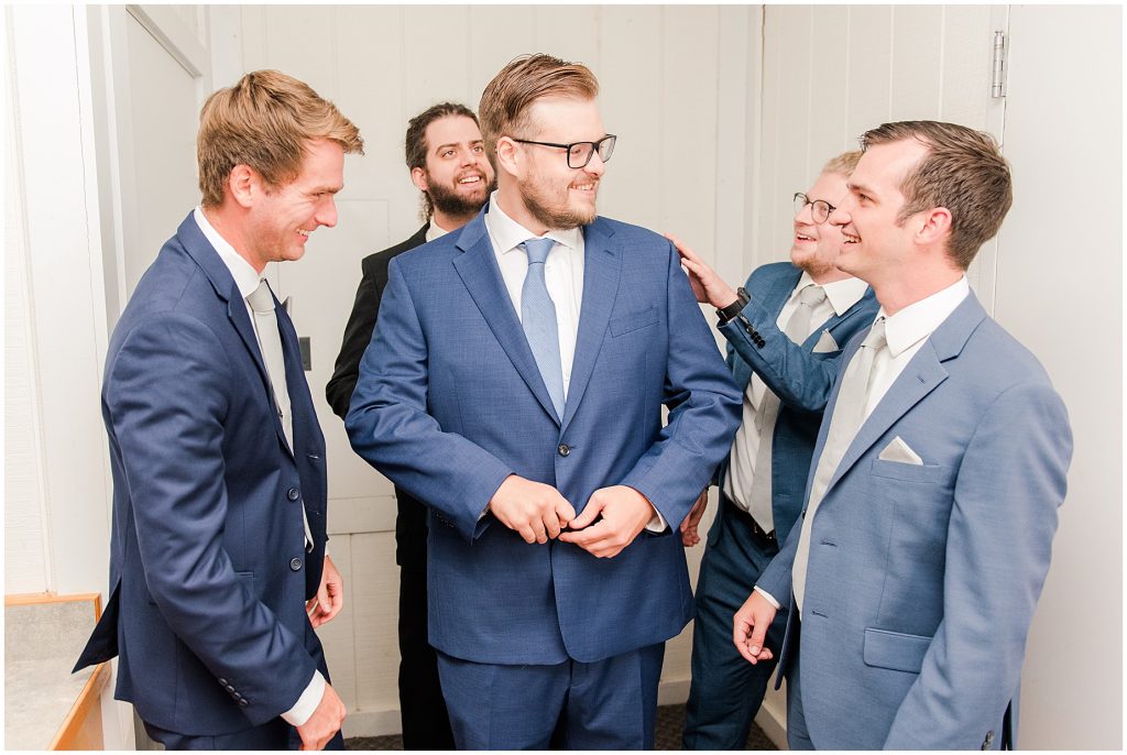 groom with groomsmen getting ready details richmond wedding photographers