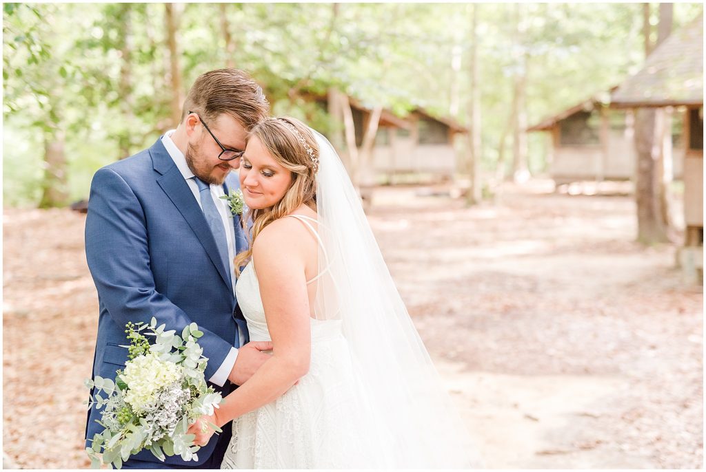 bride and groom woods richmond wedding photographers
