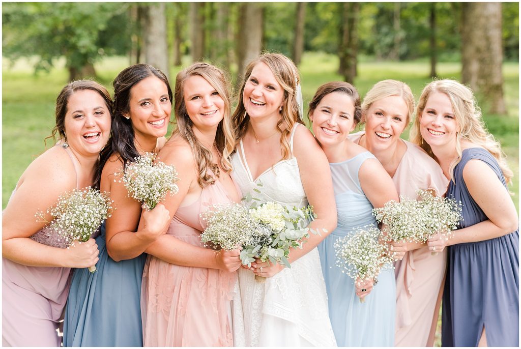 Bride and bridesmaids chanco on the james river richmond virginia wedding photographers