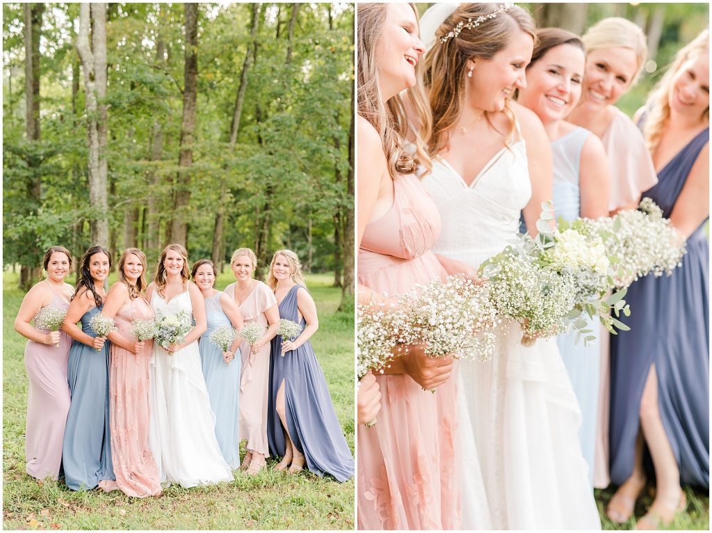 Bride and bridesmaids chanco on the james river richmond virginia wedding photographers