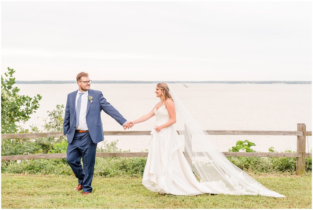 bride and groom riverfront chanco on the james river richmond virginia wedding photographers
