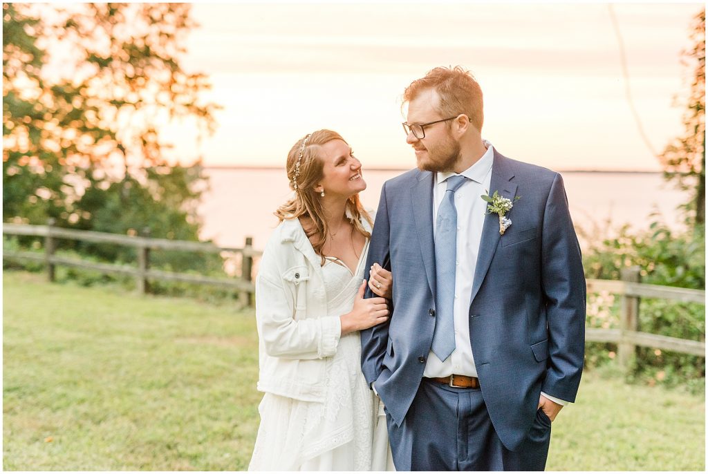 bride and groom riverfront chanco on the james river richmond virginia wedding photographers