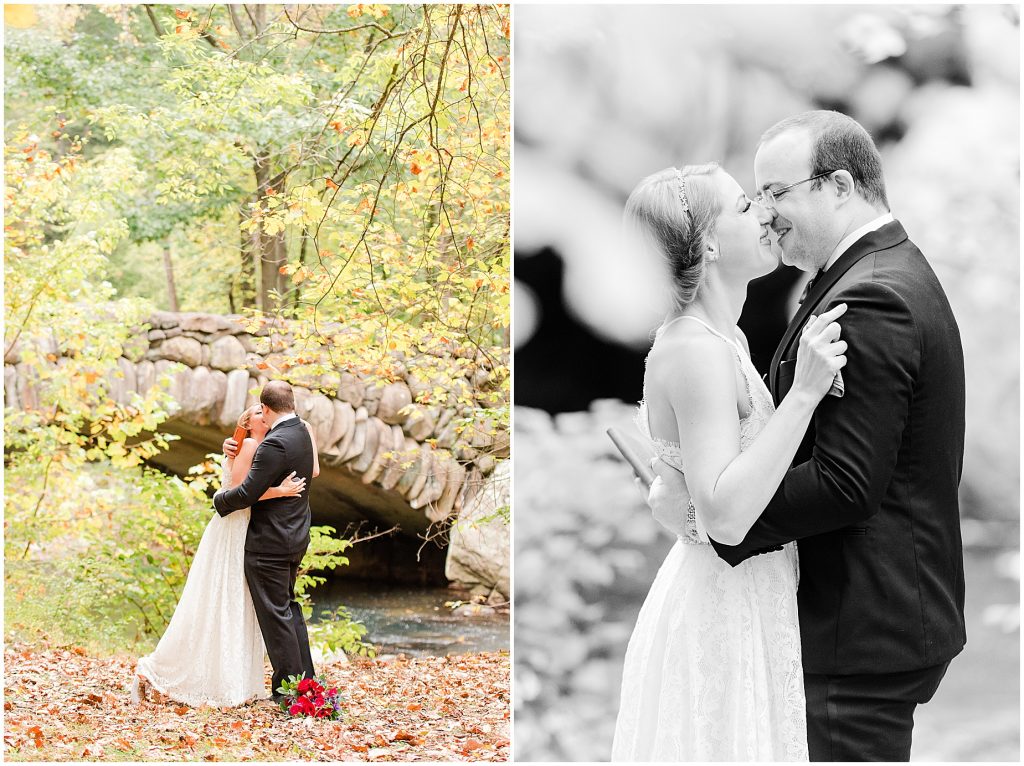 intimate elopement ceremony washington dc rock bridge