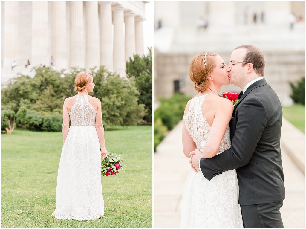 bride and groom national mall lincoln memorial portraits