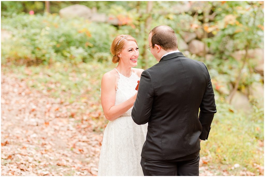 elopement bride and groom in rock bridge park washington dc