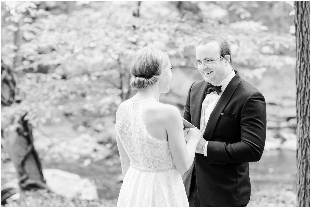 intimate elopement ceremony washington dc rock bridge