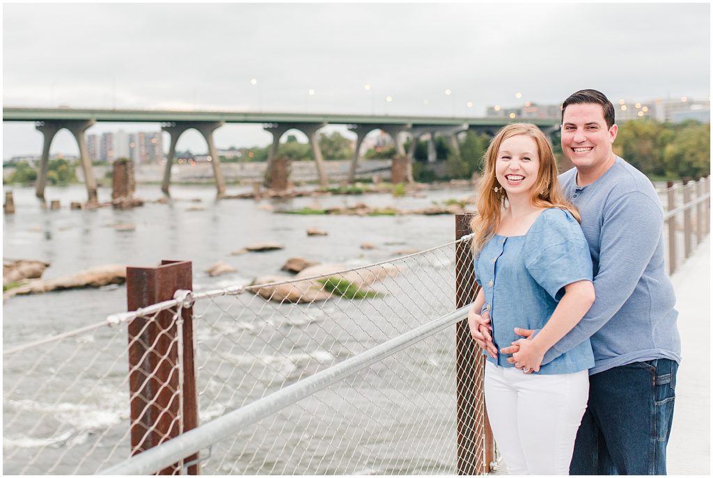 browns island downtown richmond james river engagement session 