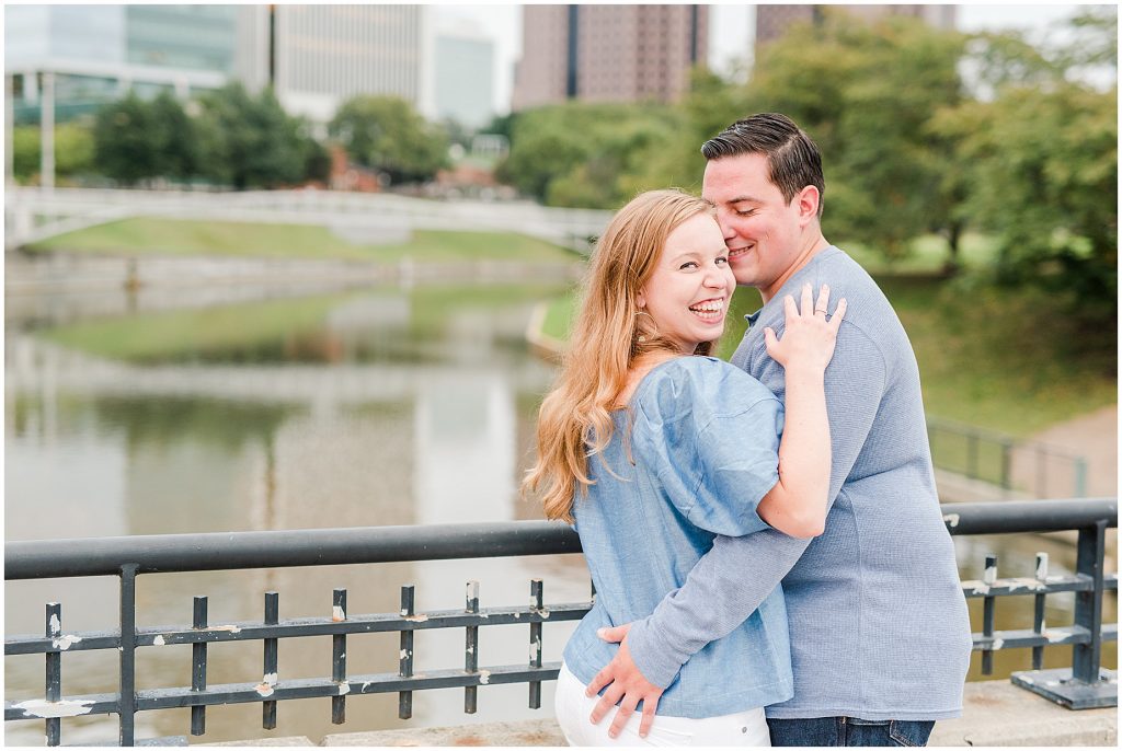 browns island downtown richmond james river engagement session 