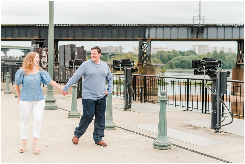 browns island downtown richmond engagement session 