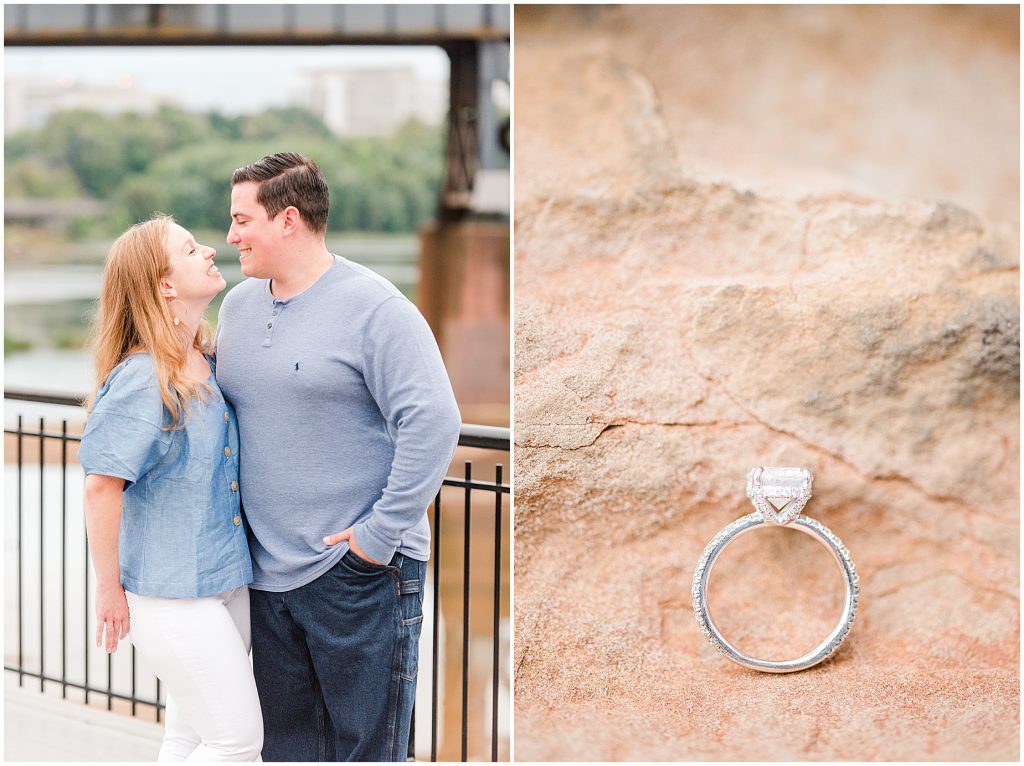 browns island downtown richmond engagement session 