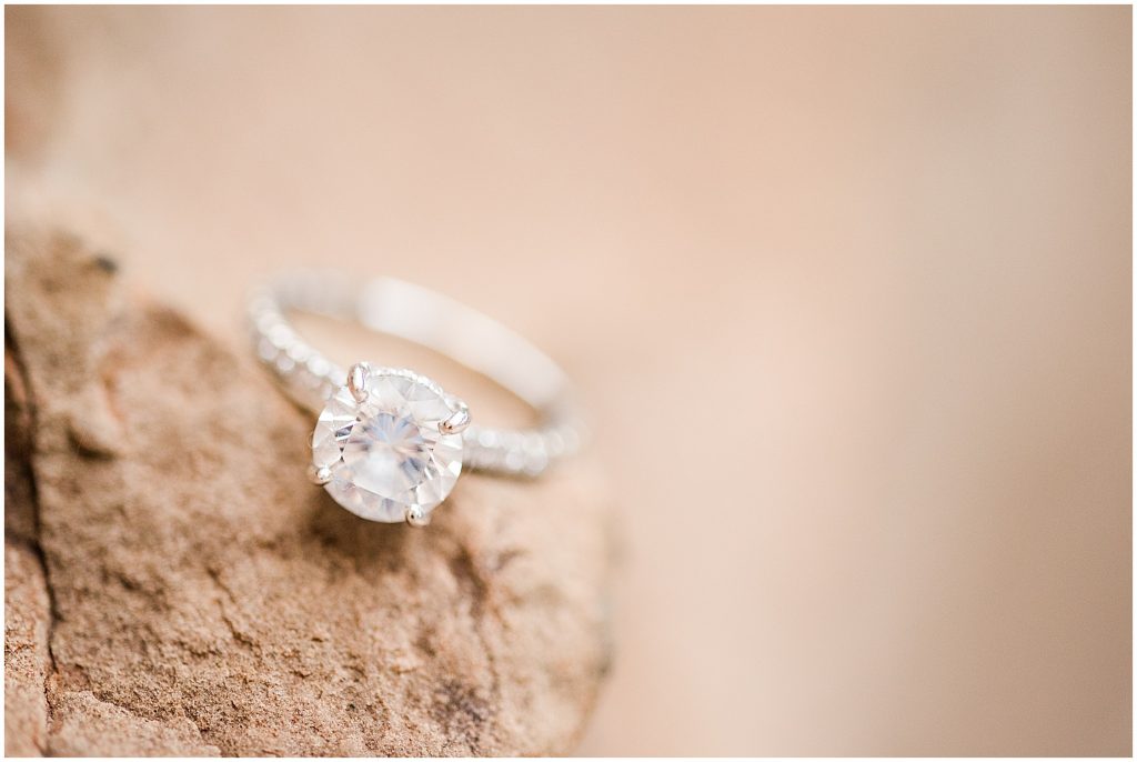 downtown richmond engagement ring detail in stone