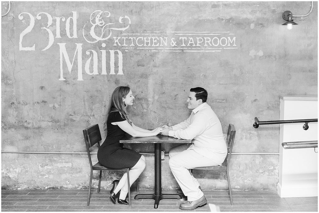 richmond restaurant bar 23rd and main taphouse engagement session 
