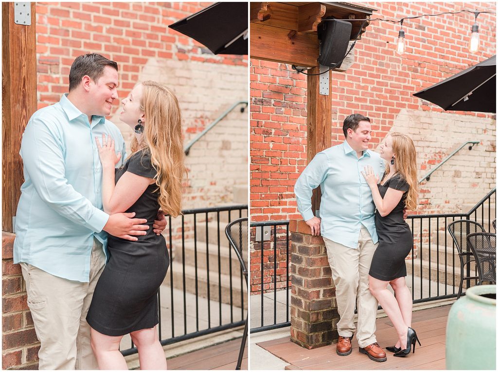 richmond restaurant patio engagement session 