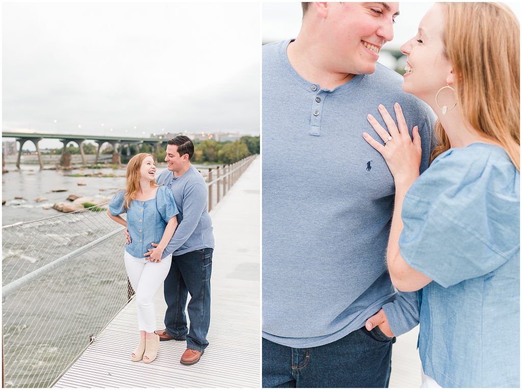 T. Tyler Potterfield Memorial Bridge downtown richmond engagement session 