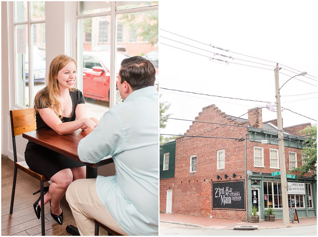 richmond restaurant first date location engagement session 