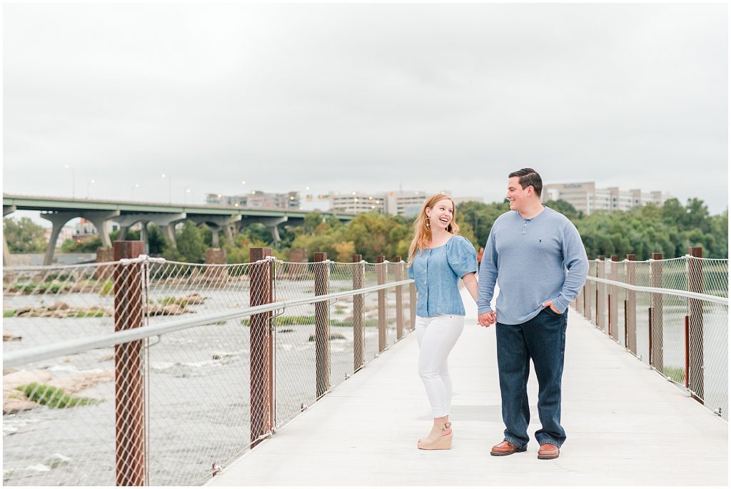 T. Tyler Potterfield Memorial Bridge downtown richmond engagement session 