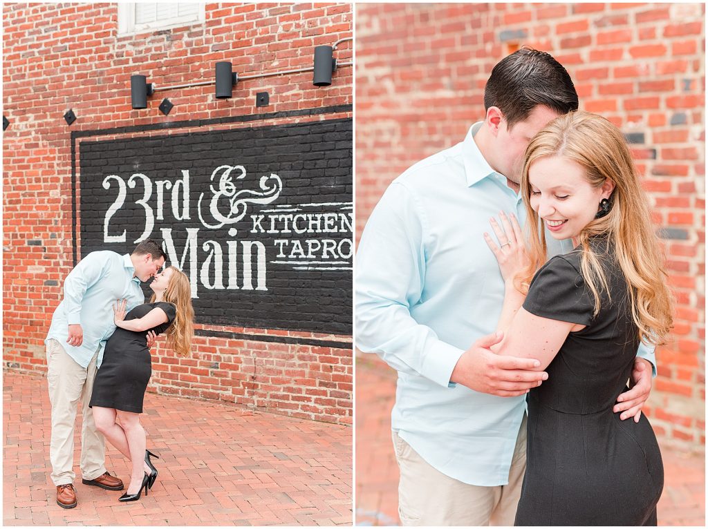 historic richmond restaurant engagement session 