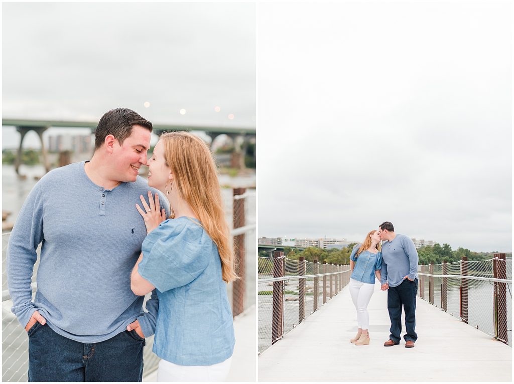 T. Tyler Potterfield Memorial Bridge downtown richmond engagement session 